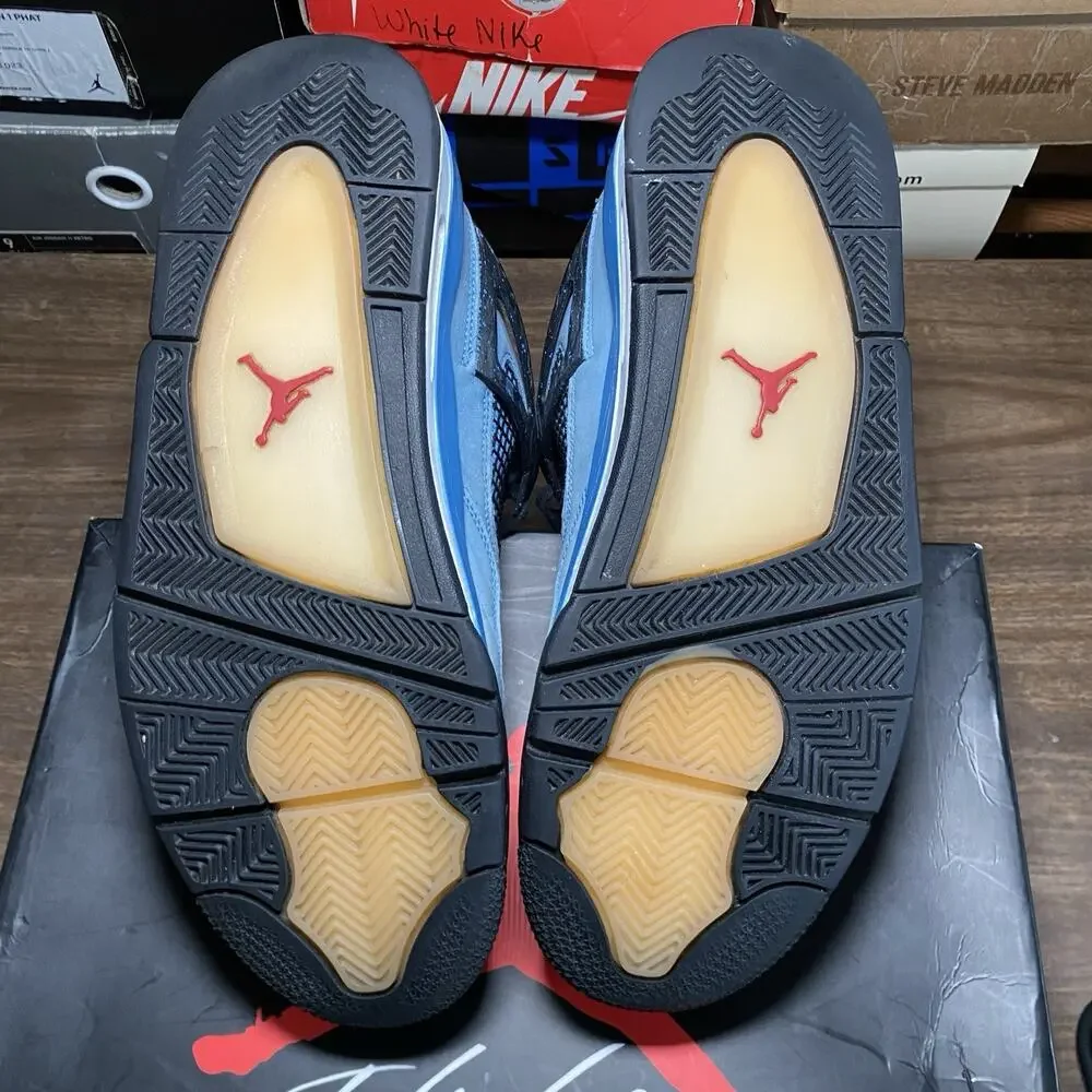 Men's Air Jordan 4 Retro Travis Scott Cactus Jack Blue Size 12 Shoe (308497-406)
